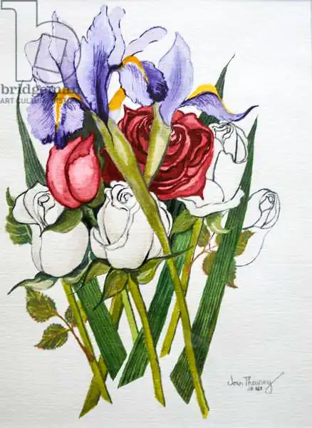Thewsey, Joa: Irises y rosas,2007