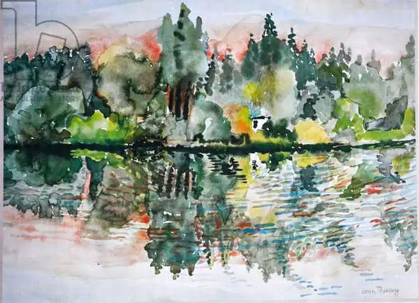 Thewsey, Joa: El lago al atardecer, Bremes les Ardres