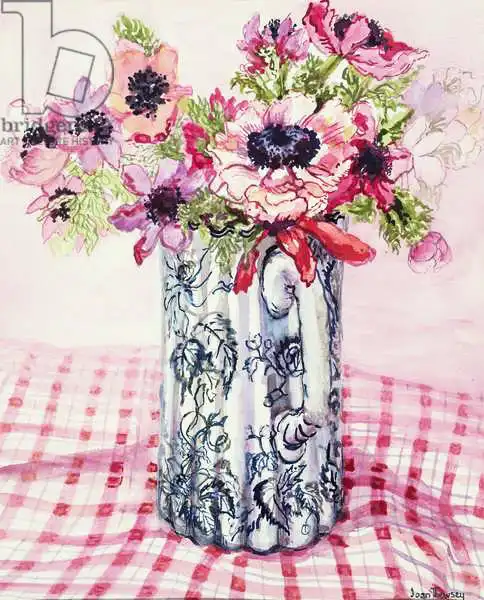 Thewsey, Joa: Anemones in a Victorian Flowered Jug