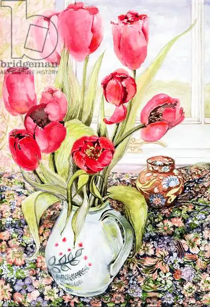 Thewsey, Joa: Tulips in a Rye Jug