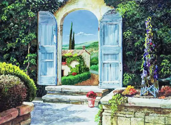 Neal, Trevor: Shuttered Doorway, Volterra, Italy