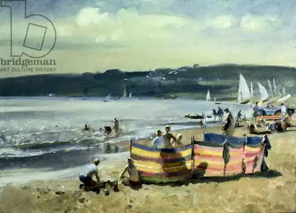 Chamberlain, Trevor: Children on the Beach at Abersoch