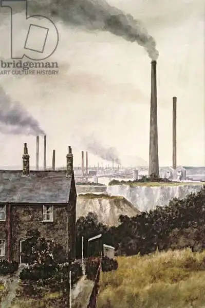 Trevett, Vic: Paisaje de Kent Septentrional - Nr. Northfleet, Gravesend