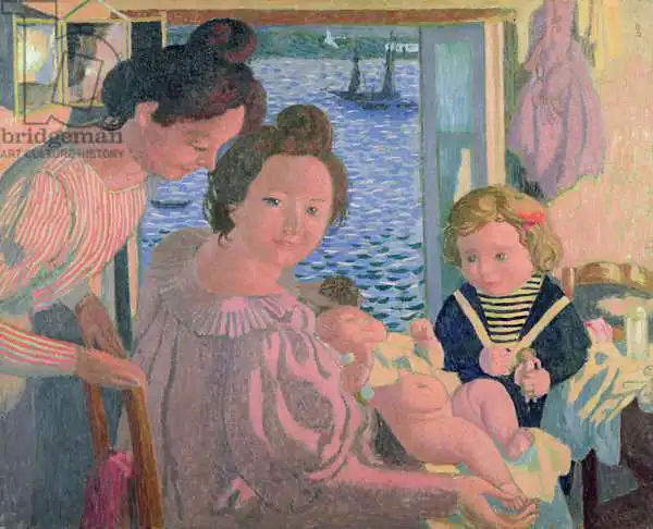 Denis, Maurice: Maternity at Pouldu, Evening