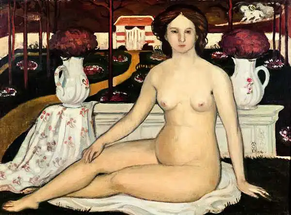 Denis, Maurice: Nude with a Bouquet of Violets