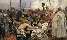 Repin, Illya E.: Odpověď záporožských kozáků sultánovi Mehmetovi IV.
