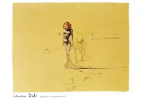 Dalí, Salvador: Female Figure with Head of Flowers