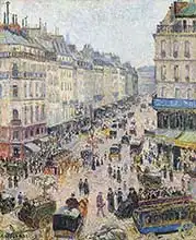 Pissarro, Camille: Rue de l Epicerie, Rouen, za slunečného odpoledne