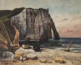 Courbet, Gustave: Cliffs of Etretat, the Port of Avale
