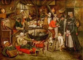 Brueghel, Pieter (st.): Kitchen Interior