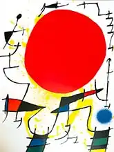 Miró, Joan: Le soleil rouge