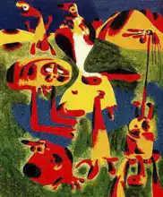 Miró, Joan: Postavy pod horami