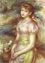 Renoir, Auguste: Jeune fille au panier de fleurs