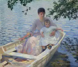 Tarbell, Edmund Charles: Matka a dítětem na lodičce