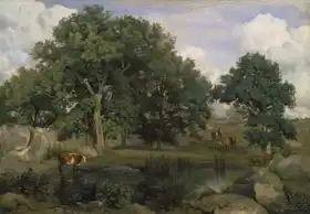 Corot, J. B. Camille: Les v Fontainebleau