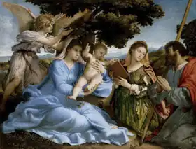 Lotto, Lorenzo: Madona s dítětem a sv. Kateřinou a sv. Tomášem