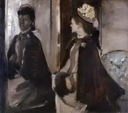 Degas, Edgar: Mrs. Jeantaud před zrcadlem