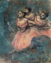 Degas, Edgar: Tři tanečnice v červeném