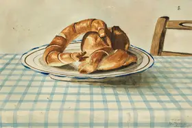 Schiele, Egon: Zátiší S Pečivo Deskou