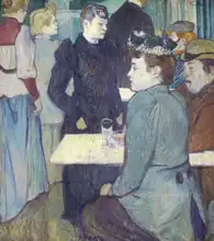 Toulouse-Lautrec, H.: Rohový stůl v Moulin de la Galette