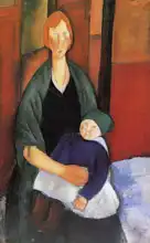 Modigliani, Amadeo: Sedící žen s dítětem