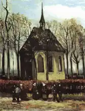 Gogh, Vincent van: Shromaždění po mši v Nuenenu