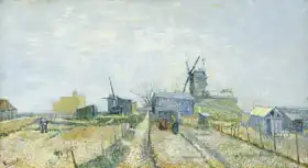 Gogh, Vincent van: Montmartre - mlýny a zeleninové zahrady
