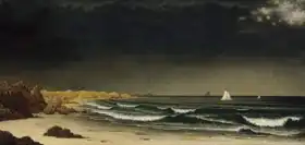 Heade, Martin Johnson: Blížící se bouře (pláž poblíř Newportu)