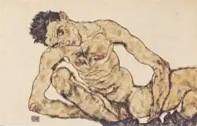 Schiele, Egon: Autoportrét - akt