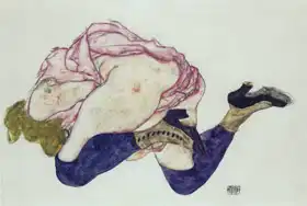 Schiele, Egon: Na kolenou
