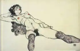 Schiele, Egon: Ležící akt