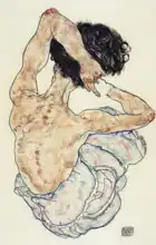 Schiele, Egon: Sedící akt