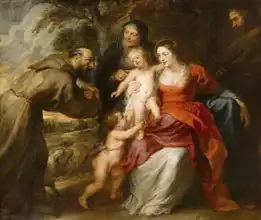 Rubens, Peter Paul: Svatá rodina se sv. Františkem a Annou a malým s. Janem Křtitelem