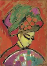 Jawlensky, von Alexej: Mladá dívka s květinovým kloboukem