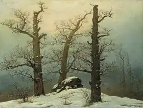 Friedrich, Caspar David: Stromy ve sněhu