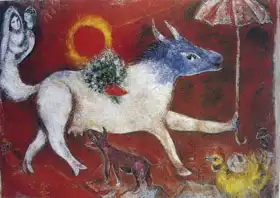 Chagall, Marc: Kráva se slunečníkem