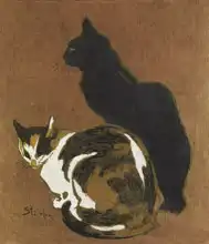 Steinlen, Théophile A.: Dvě kočky