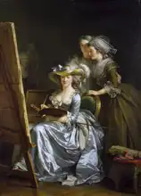Labille-Guiard, Adélaïde: Autoportrét se dvěma žáky, Marie Gabrielle Capet a Marie Marguerite de Carreaux Rosemond