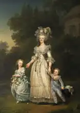 Wertmüller, Adolf Ulrik: Královna Marie Antoinette a její děti v parku Trianon