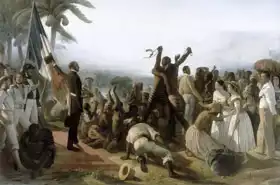 Biard, Auguste François: Vyhlášení zrušení otroctví ve francouzských koloniích