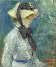 Morisot, Berthe: Mladá žena ve slaměném klobouku