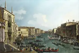Canaletto, Giovanni: Regata na Canal Grande, Benátky