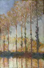 Monet, Claude: Topoly na břehu řeky Epte