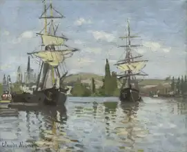 Monet, Claude: Lodě na Seině v Rouenu
