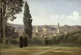Corot, J. B. Camille: Pohled na Florencii od zahrady Boboli