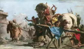 Tiepolo, Giovanni Domenico: Stavba trojského koně