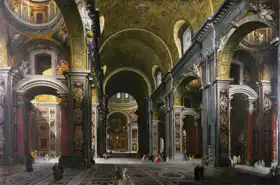 Panini, Giovanni Paolo: Interiér sv. Petra, Řím