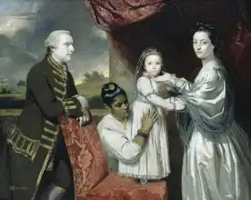 Reynolds, Joshua: George Clive a jeho rodina s indickou chůvou