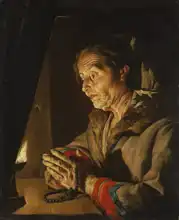 Stom, Matthias: Stará žena při modlitbě