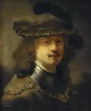 Rembrandt, van Rijn: Autoportrét se sametovým baretem a zlatým řetězem